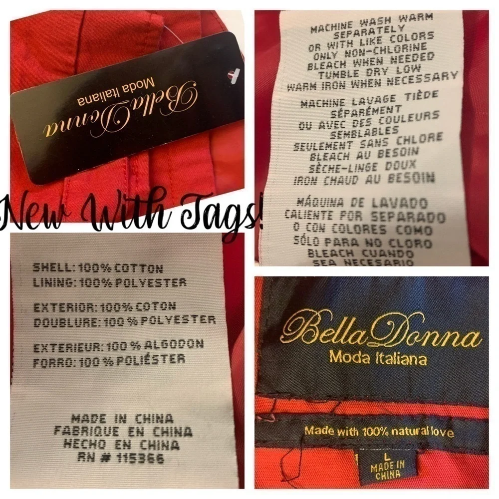 Bella Donna Moda Italiana Red Hooded Jacket Large Taylor Swiftcore!